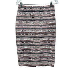 The Limited Womens Pencil Skirt Vented Lined Abstract Print Side Zip Size 4*